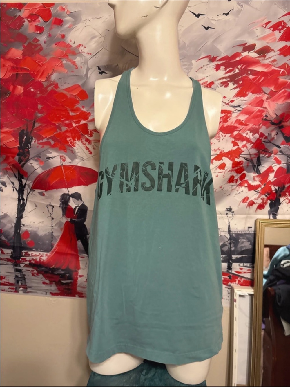 Gymshark Women's Teal Scoop Neck Racerback Tank